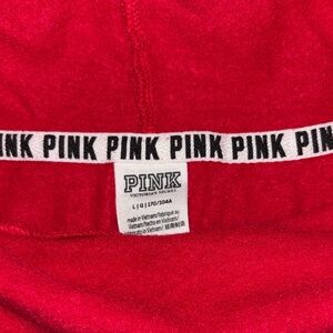 PINK Victoria's Secret Red Cropped Sweatshirt